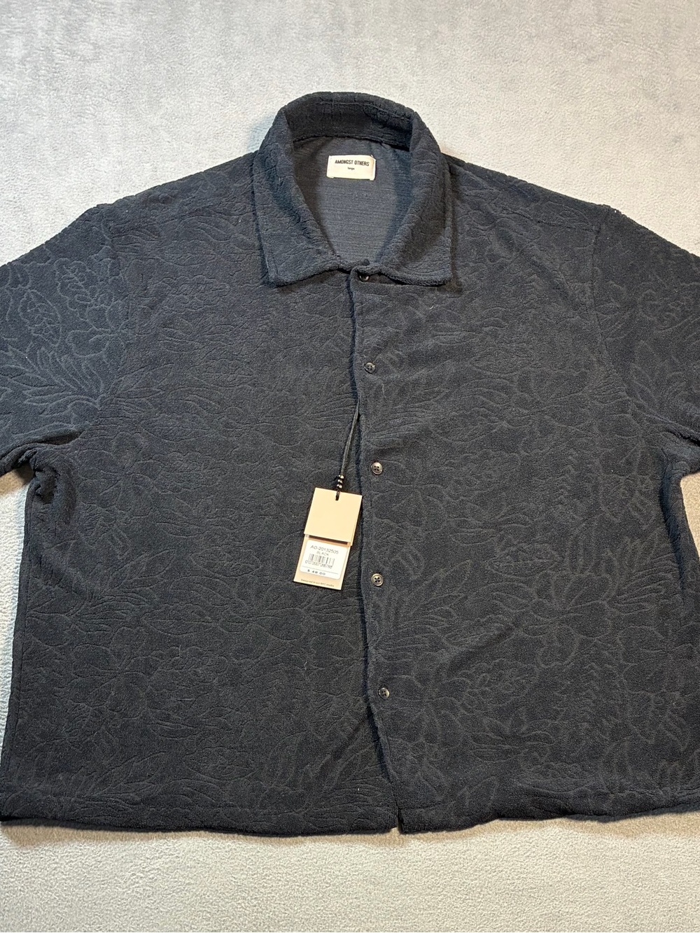 Amongst Others Black Floral Jacquard men’s Shirt